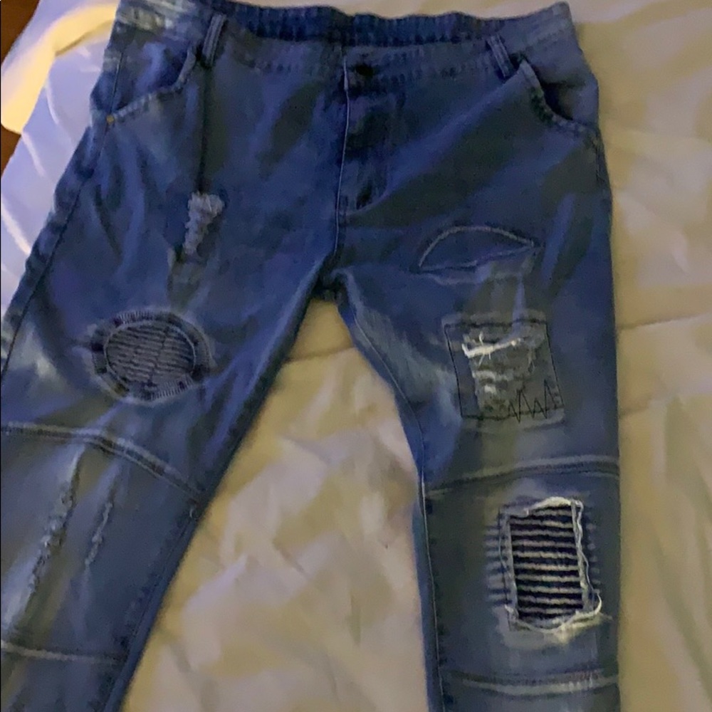 Blue jeans.